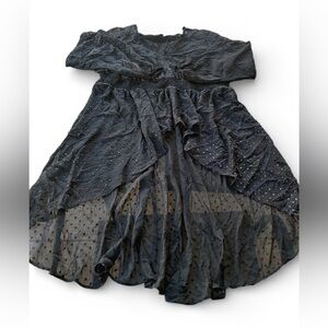 Torrid Black Swiss Dot Sheer Dress Size 3